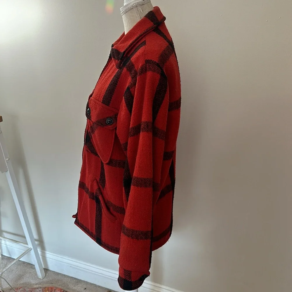 Vintage Monterey‎ Club Bomber Style Buffalo Plaid Wool Coat